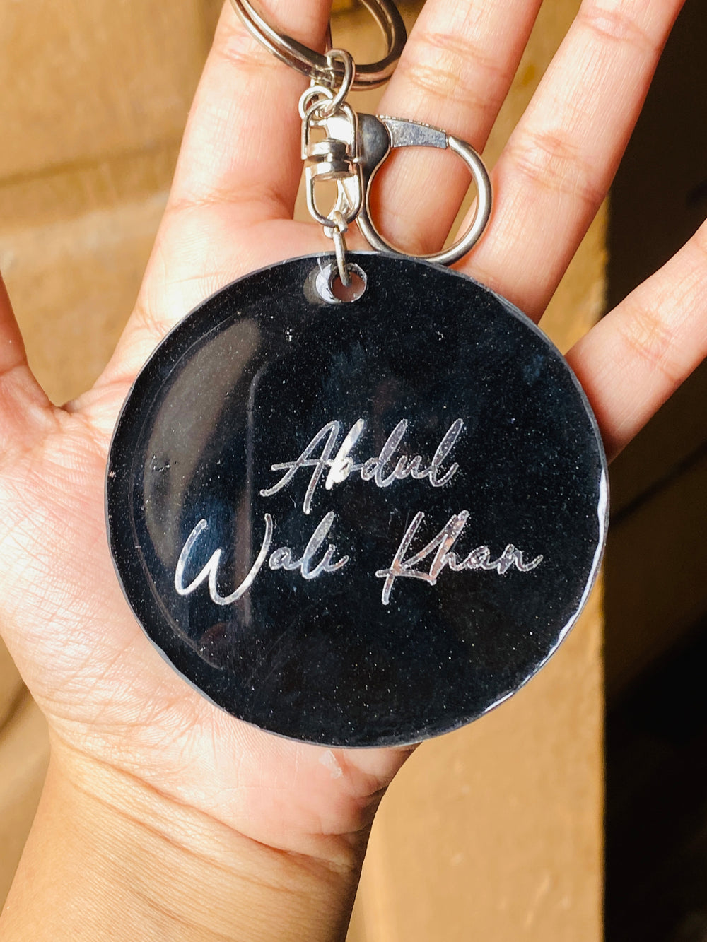 Plain Black Keychain