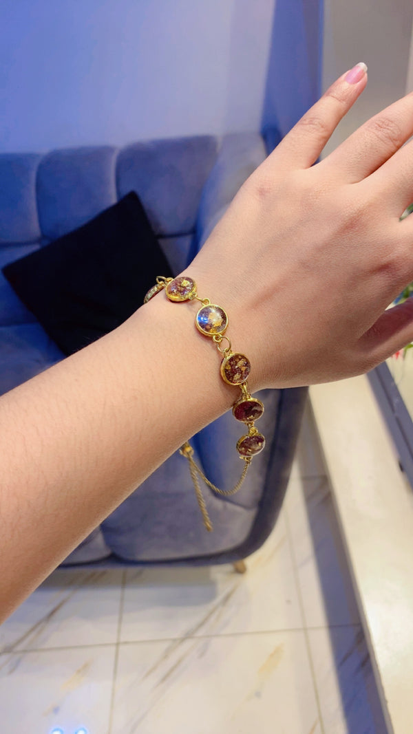 Circular Rose Petal Bracelet